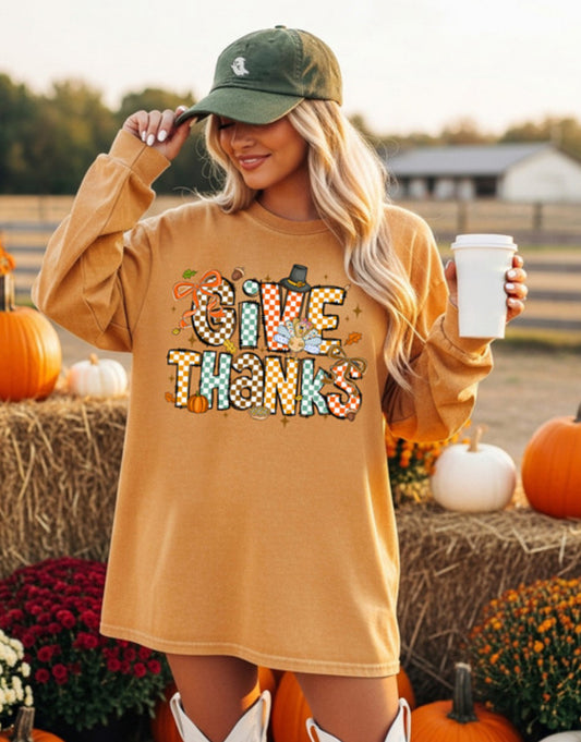 Give THANKS (Checkered)